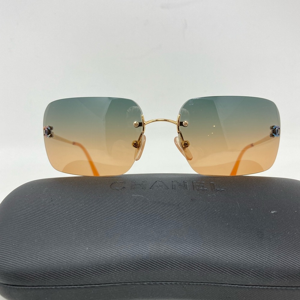 Vintage Chanel CC Rimless Ombré Sunglasses